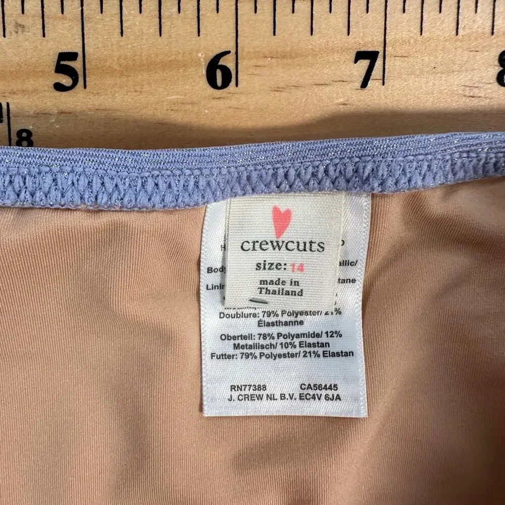 Crewcuts J.Crew Purple Shimmer Bikini Bottom Swimsuit Girls Size 14 BY073
